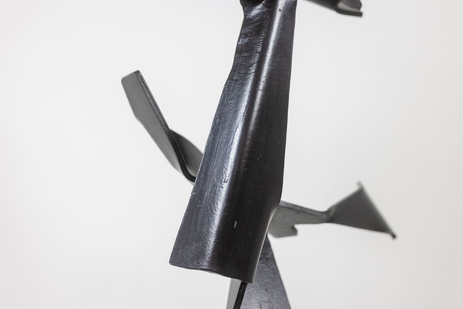 photo buy Jean Campa. Geometric Sculpture In Polished Metal. 1980s.