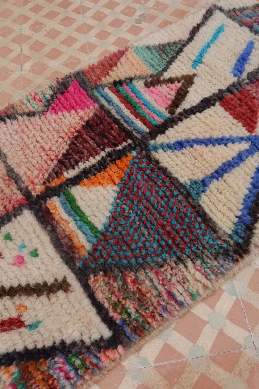 Berber Hallway Rug Boujaad Colorful Multicolor   320 X 68 Cm photo 420.0