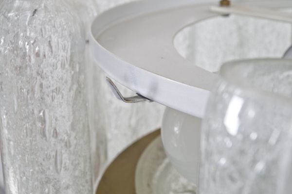 Lighting Mid Century Ice Glass Chandelier From Doria photo