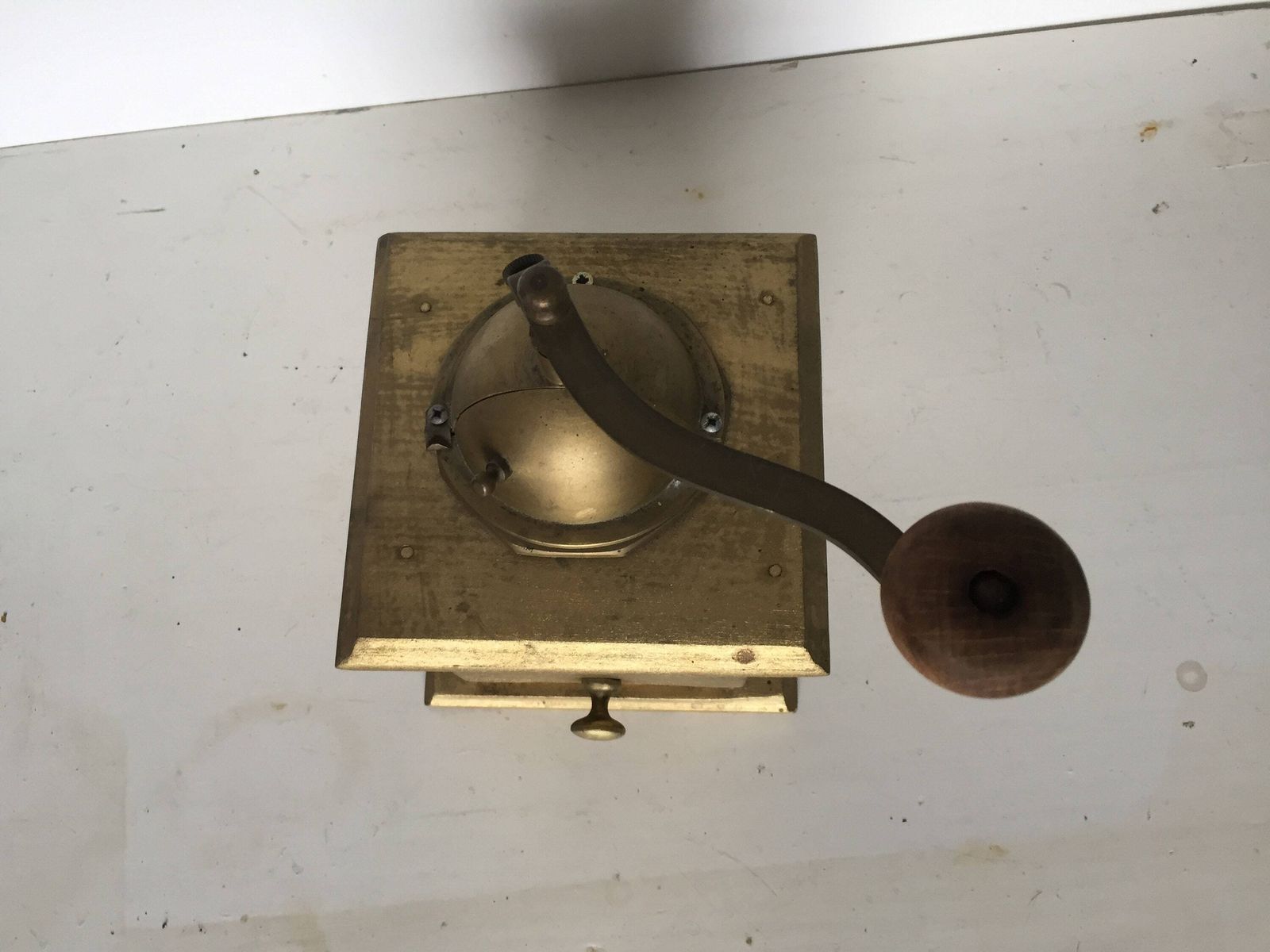 Coffee Mill Vintage Grinder Metal Manual Grinding Pepper Spices Kitchen Decor Gift Traditional Design Hand Made Espresso photo for sale