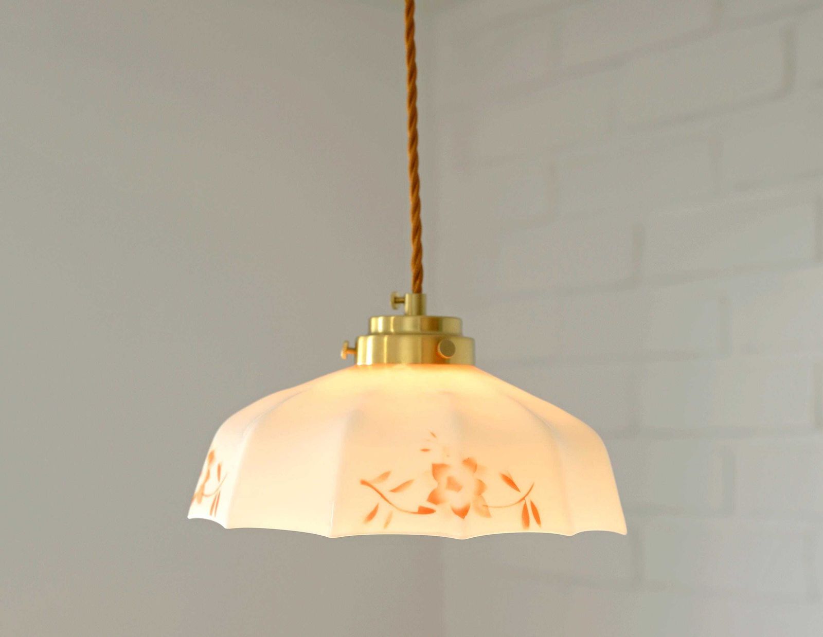 Vintage Pendant Lamp / Retro Kitchen 50's / Mid Century Hanging Lamp / Hand Blown Glass / Glass Chandelier / Light Fixture / Yugoslavia