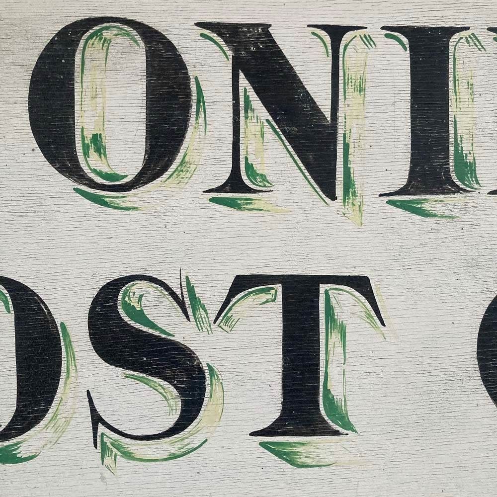 photo furniture Vintage Painted Wooden Sign   Donington Post Office