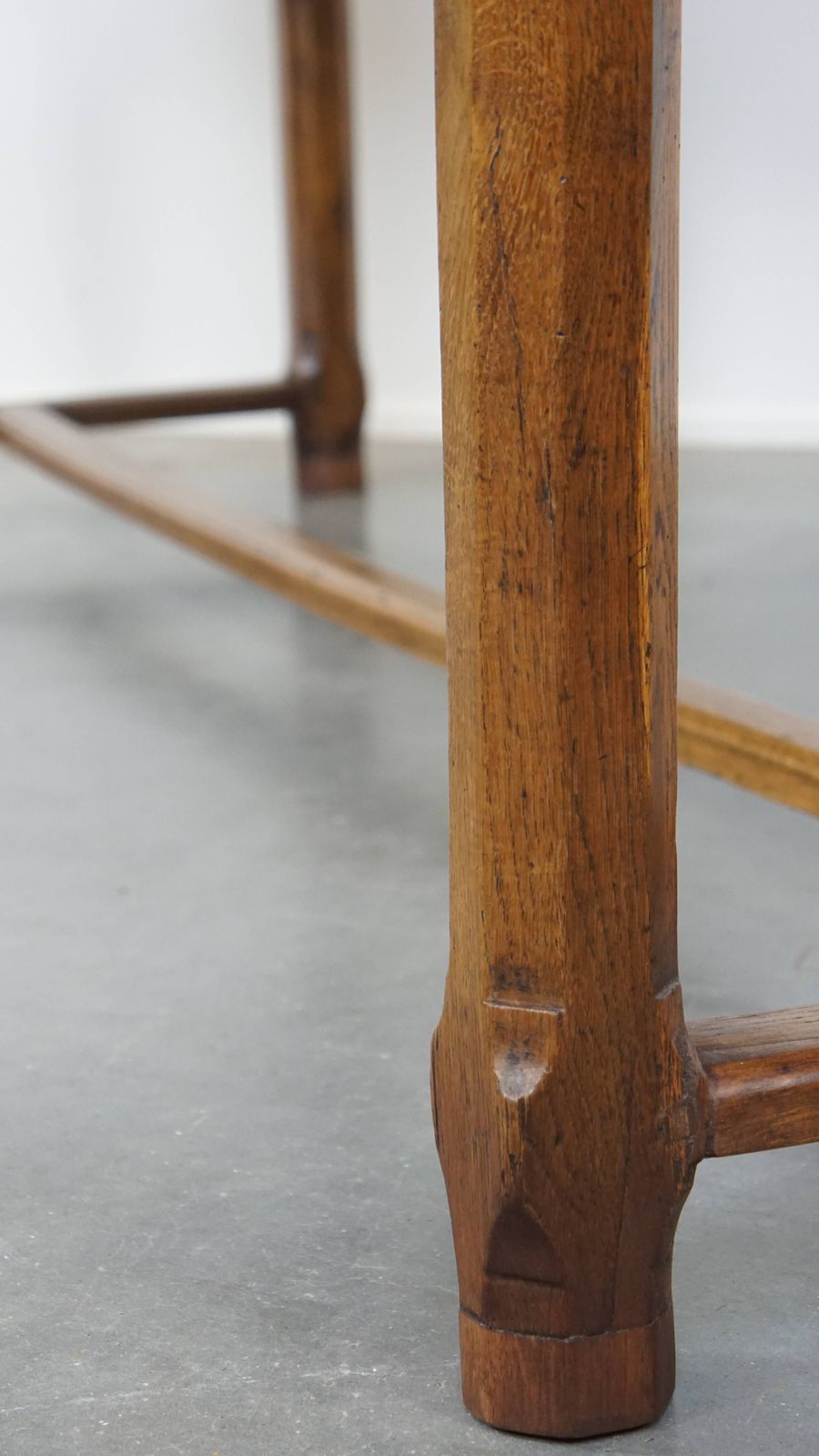 Meubels Antieke Franse Boerentafel Van Eiken Met 2 Lades En Authentieke Details photo