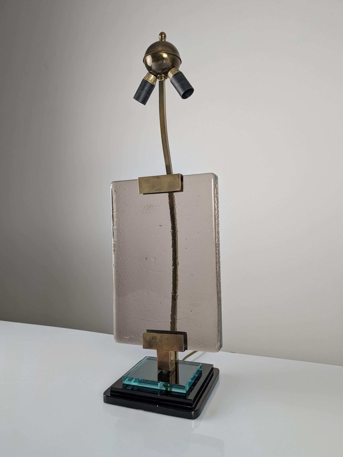 Lamp By Pietro Chiesa For Fontana Arte In Crystal And Brass photo vintage