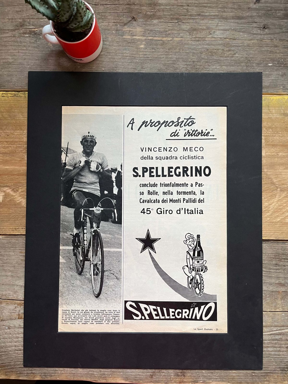 San Pellegrino Tour Of Italy Advertisement Vincenzo Meco 1963
