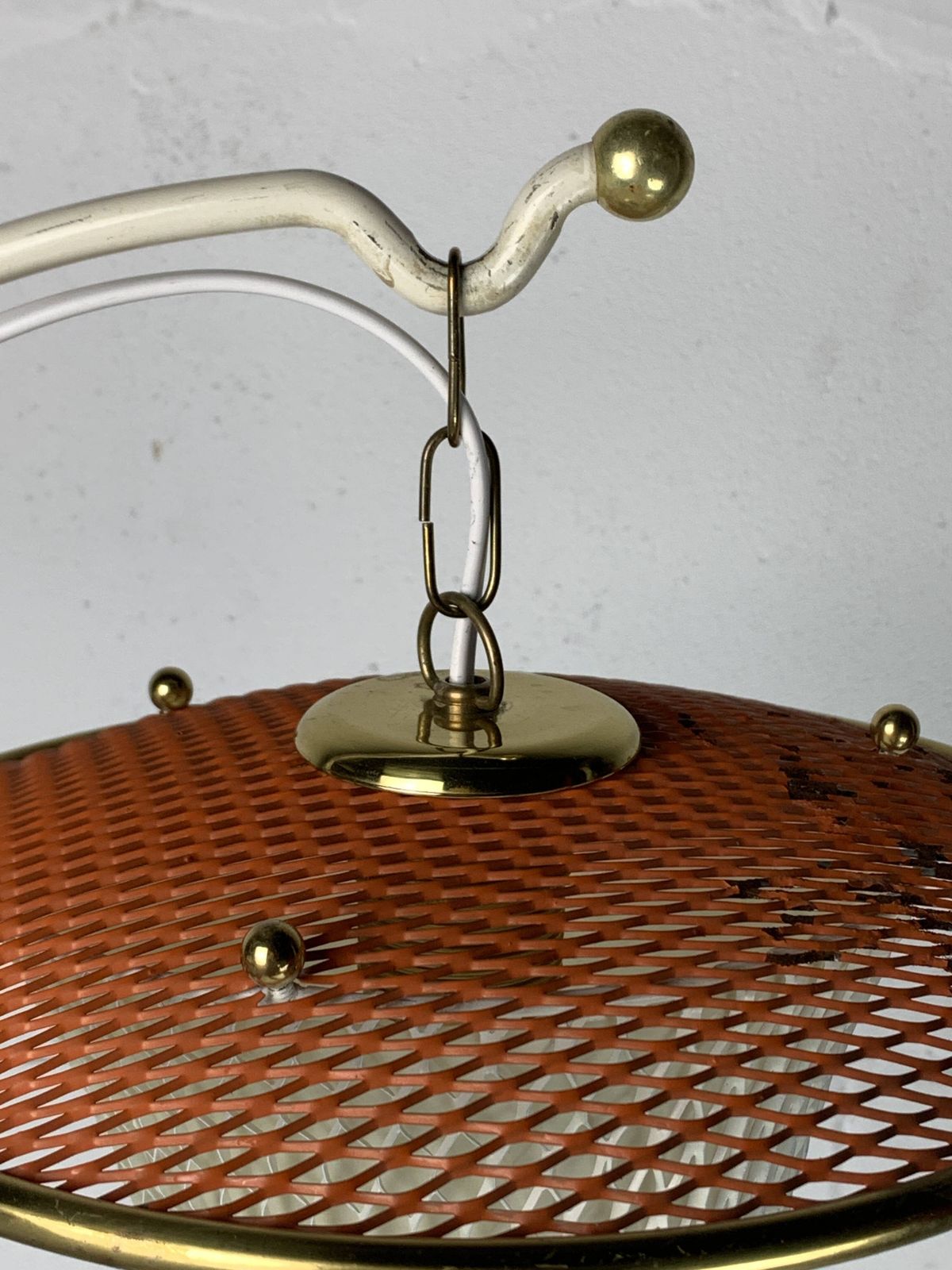 Midcentury French Rockabilly Lantern Low Floor Lamp, 1950s photo Lighting