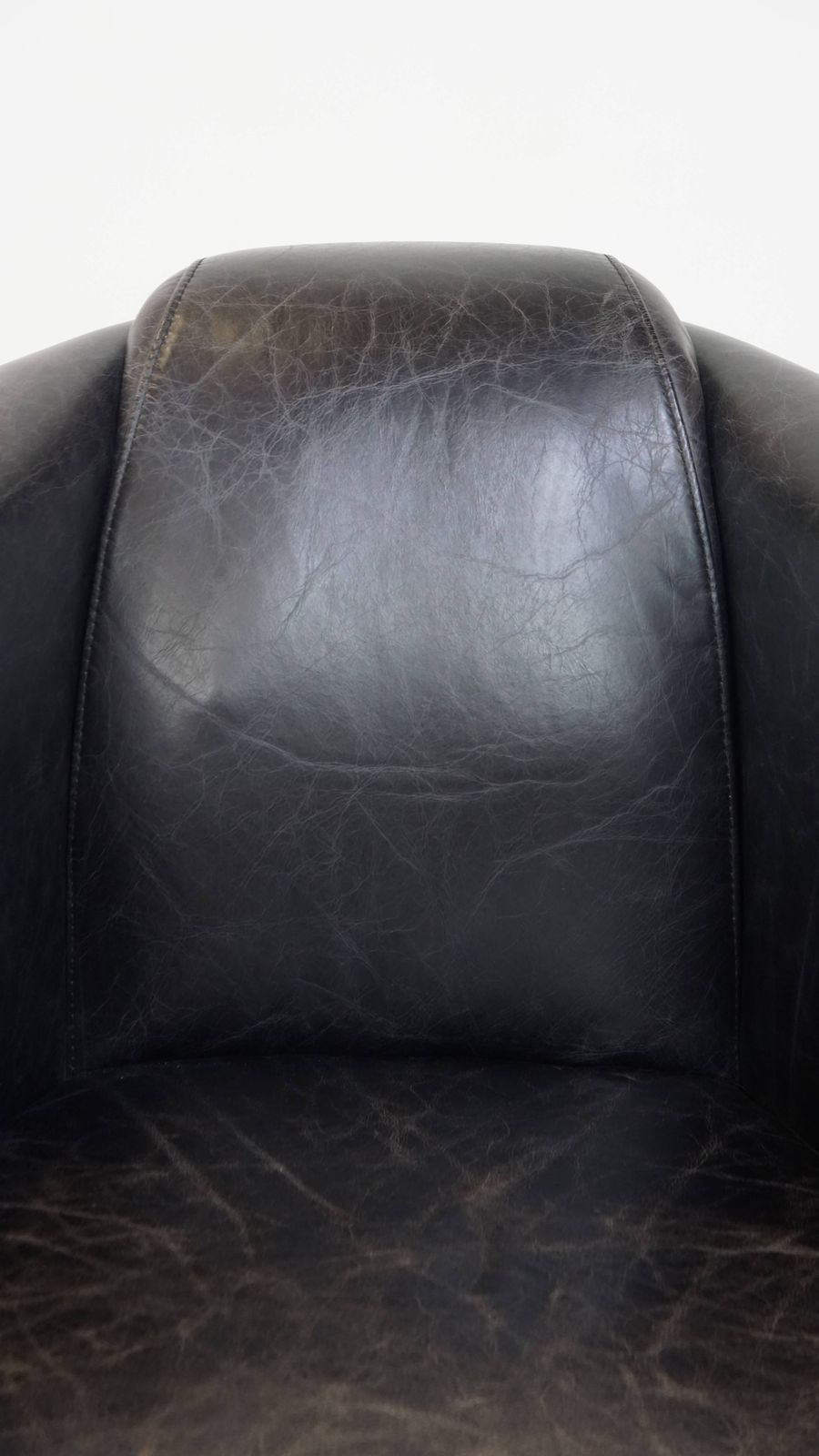 Furniture Black Cowhide Aviator Armchair With A Sleek Design And A Nice Shape photo