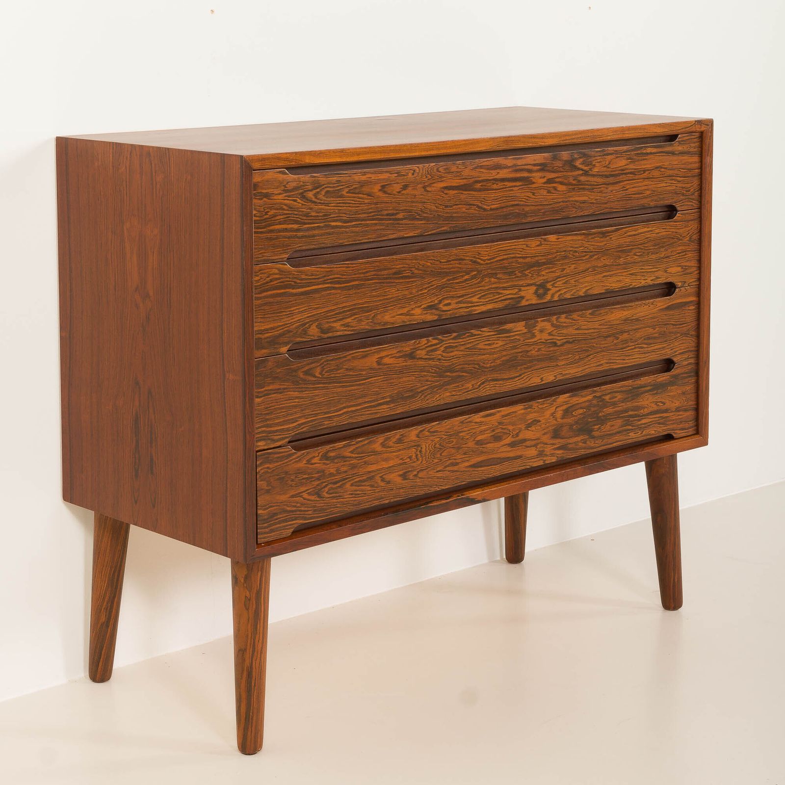 Scandinavian Minimalist Rosewood Chest Of Drawers In The Style Of Nils Jonsson, 1960s photo vinterior