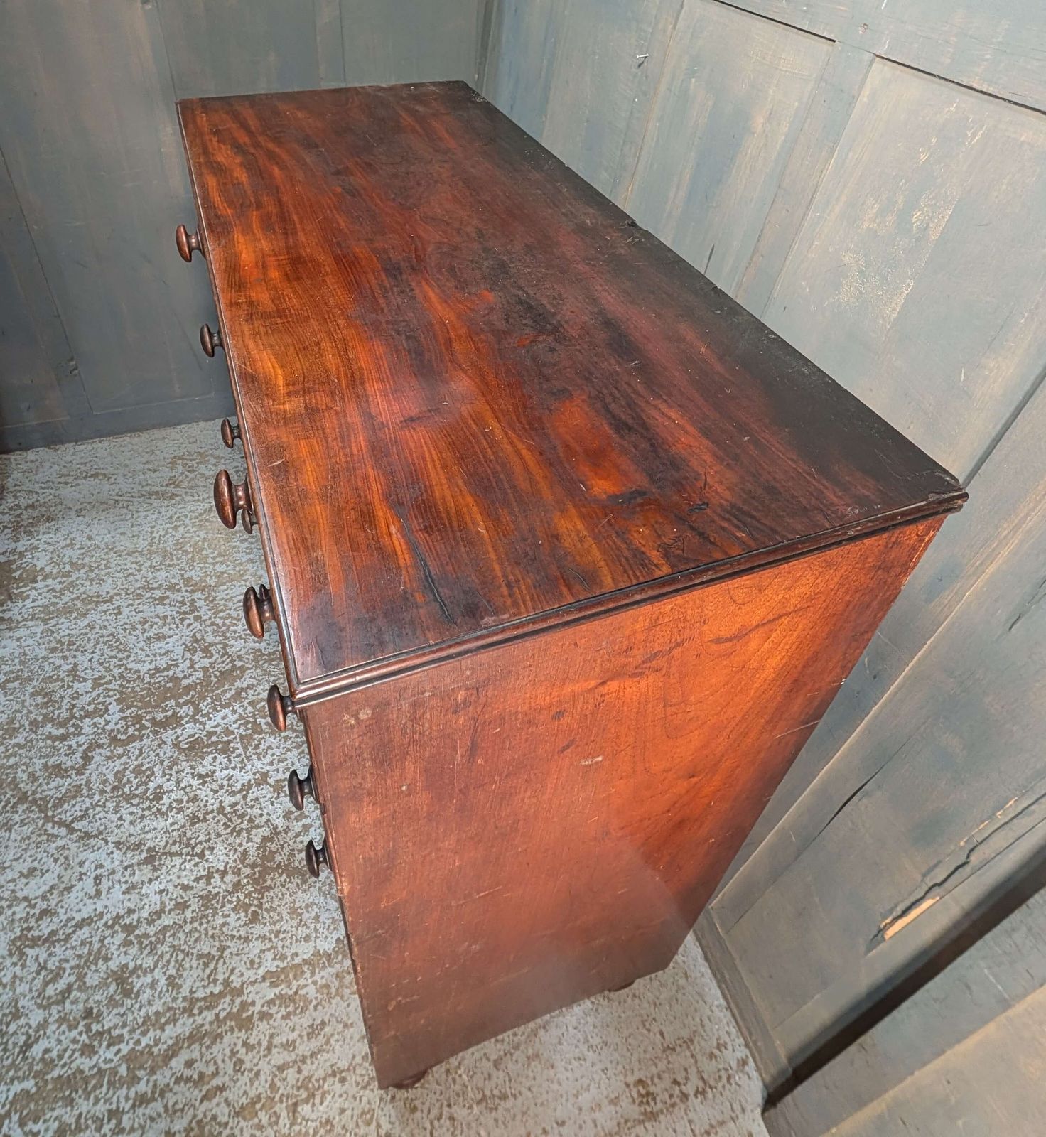 Extra Large Two Over Four Victorian Mahogany Chest Of Drawers photo 594.0