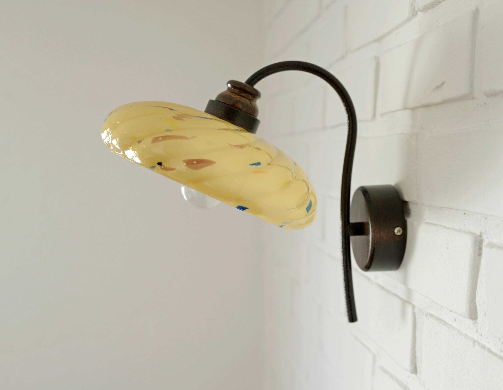 Set Of 3 / Art Deco Sconces / Redesign / Antique Wall Lamp / Old Lighting / Hand Blown Glass / Yugoslavia 1930's / Light Fixtures photo for sale