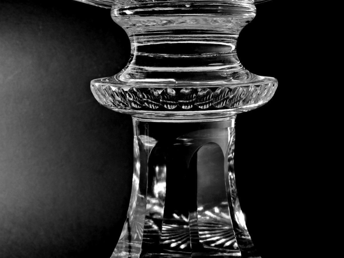 photo vintage Florentine Renaissance Style Huge Italian Cut And Ground Crystal Medici Vase