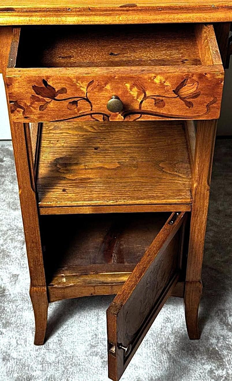 Gallé émile French Art Nouveau Nightstand photo vintage