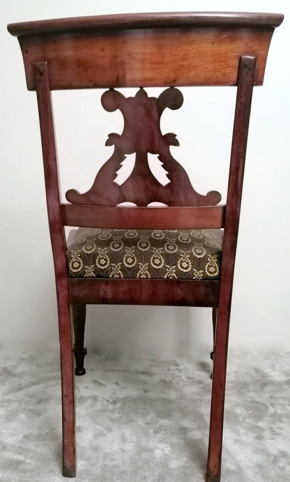 Biedermeier Style Danish Chair In Wood And Fabric photo vinterior