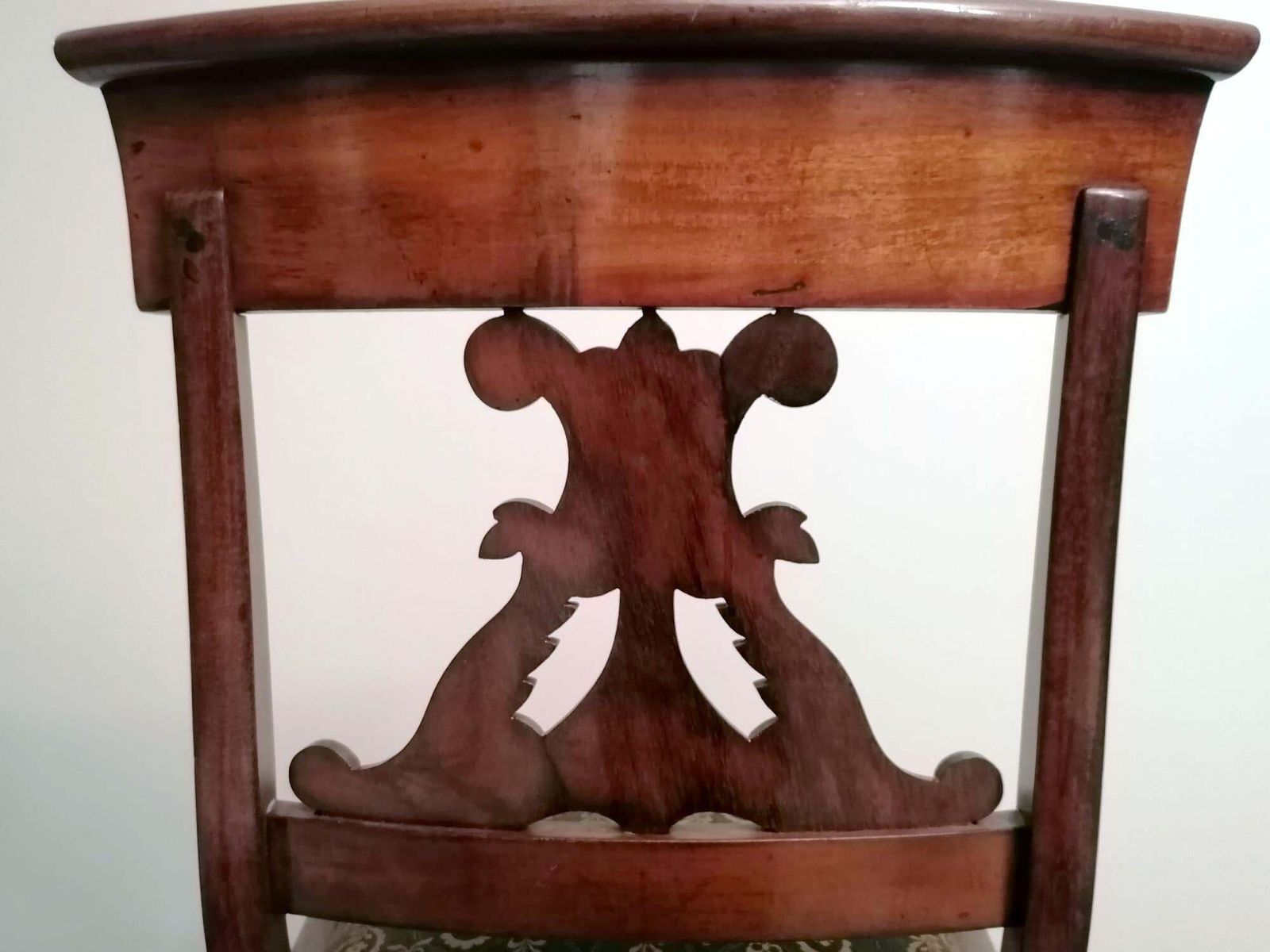 Biedermeier Style Danish Chair In Wood And Fabric photo buy
