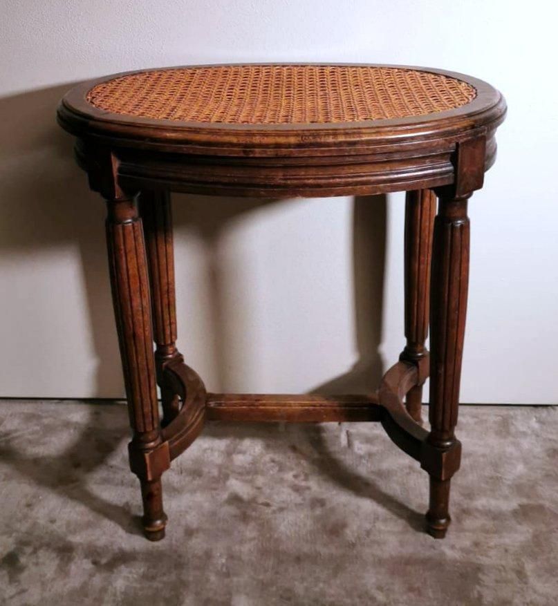 Louis XVI Style French Bench With "Vienna Straw" Seat photo buy