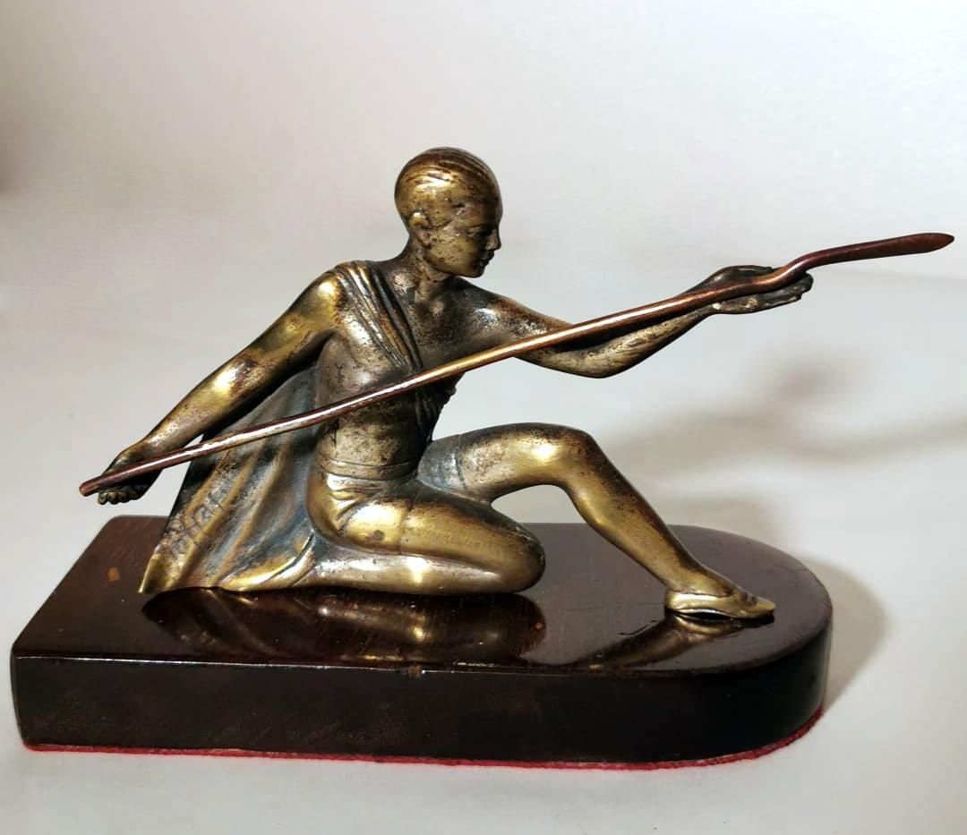 Art Deco Bronze Statuette Depicting A Young Gymnast photo for sale