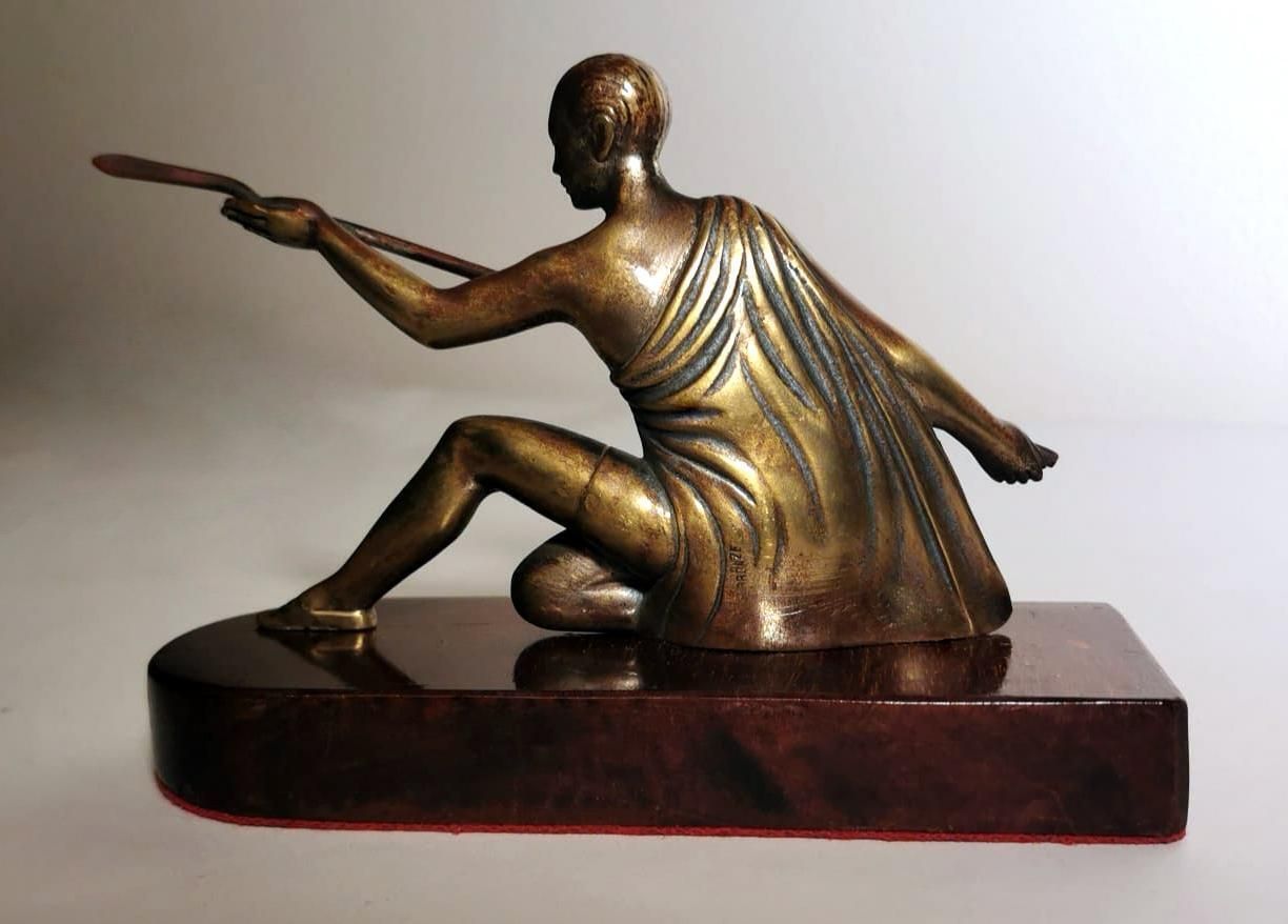 photo for sale Art Deco Bronze Statuette Depicting A Young Gymnast