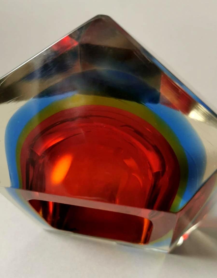 491.0 Mandruzzato Style Murano Ashtray "Vetro Sommerso" photo