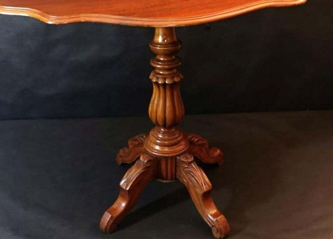 Louis Philippe French Walnut Sail Table photo for sale