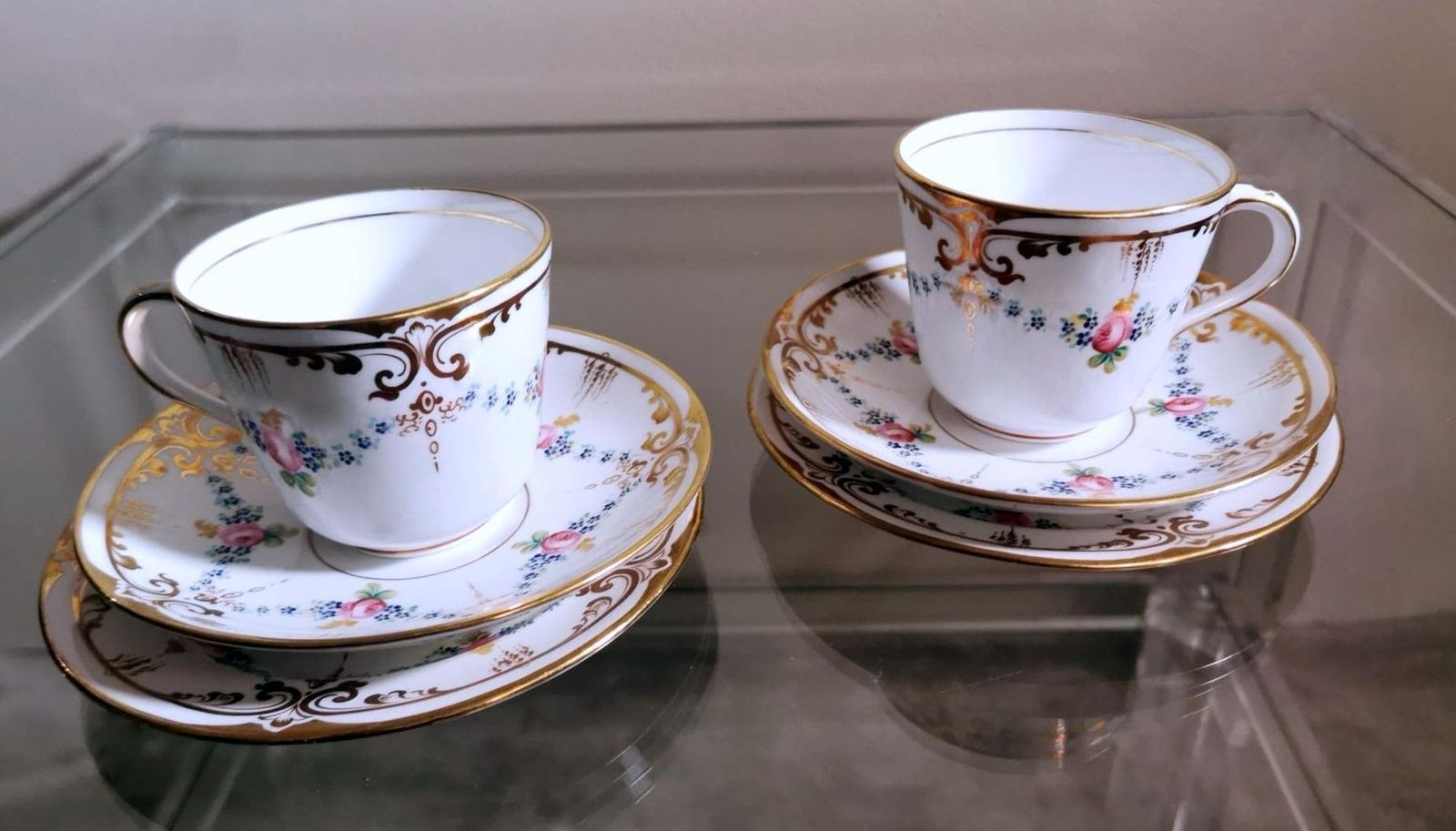 Napoleon III Style Porcelain De Paris Coffee/Tea Service For 12 People 28 Pieces photo Home Decor