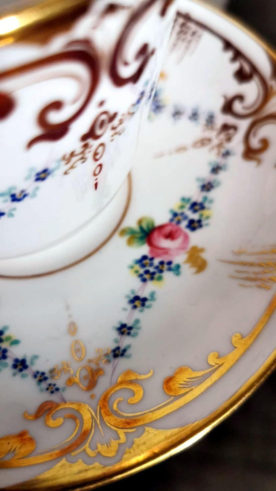 Napoleon III Style Porcelain De Paris Coffee/Tea Service For 12 People 28 Pieces photo vintage
