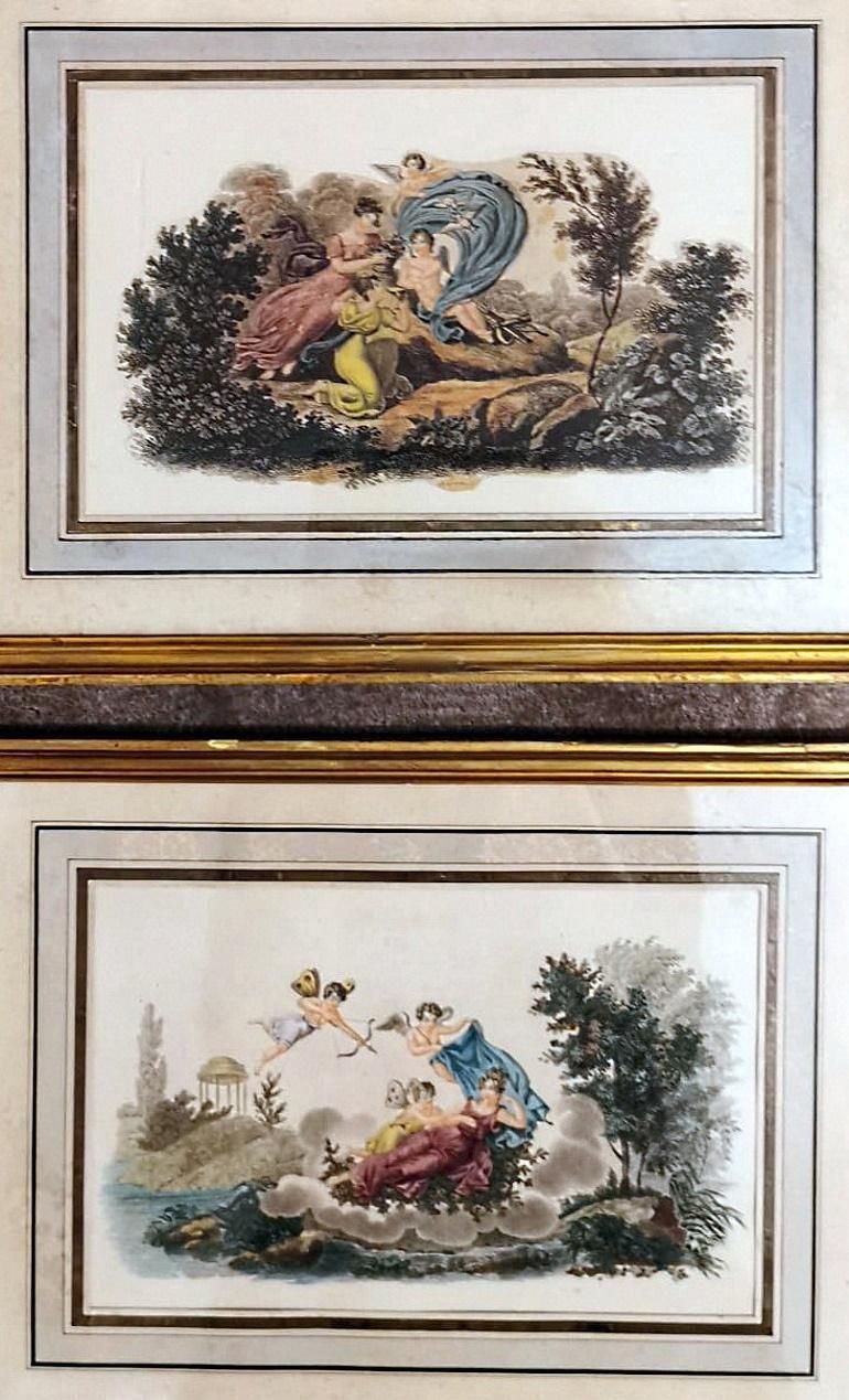Nargeol Adrien Pair Prints Painted Watercolor With Gilded Frames photo Art