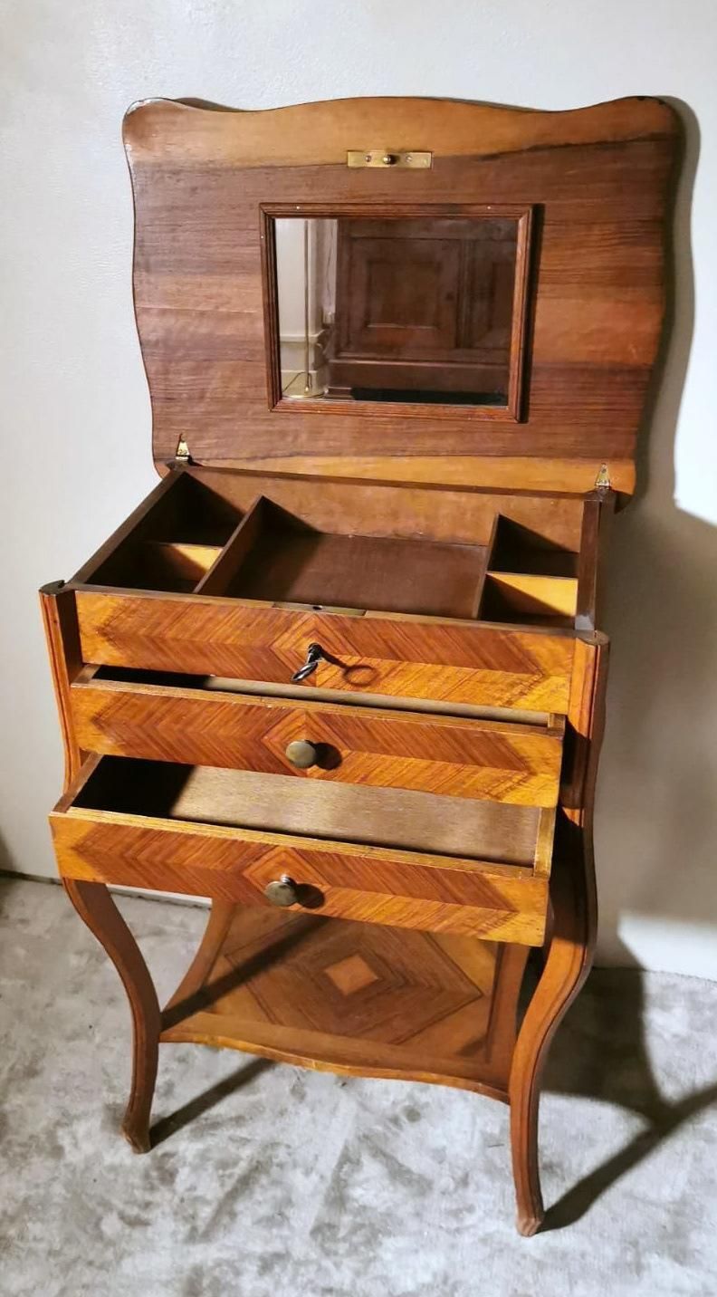 Louis Philippe Style French Dressing Table With Mirror And Drawers photo Furniture