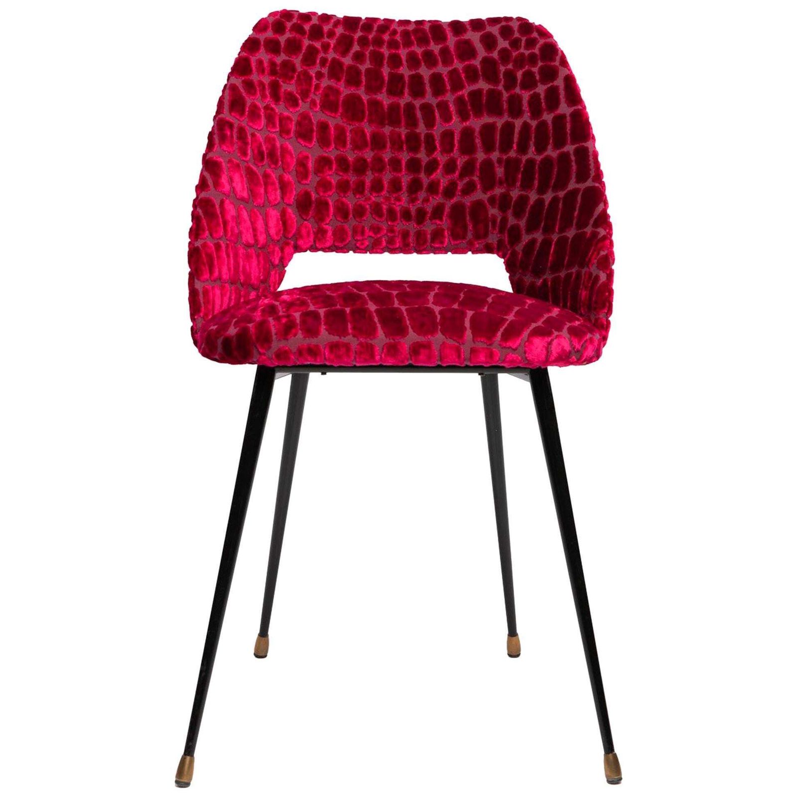 Pierre Guariche Designer French Chair With Guild Fabric