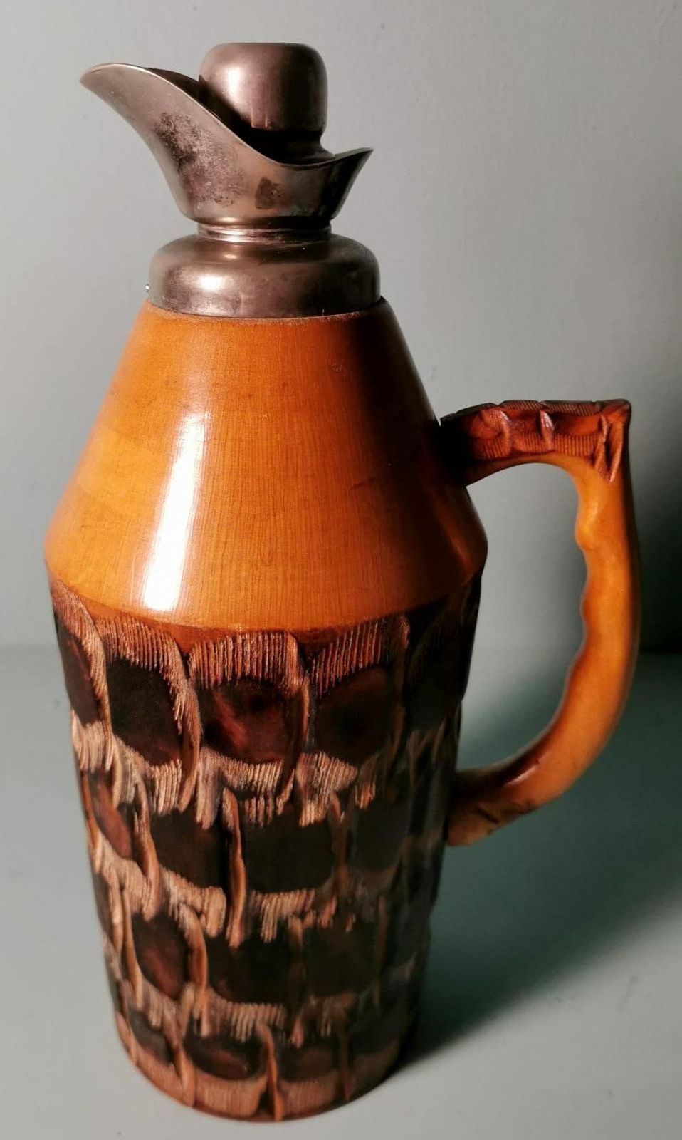 Home Decor Tura Aldo For Macabo Pair Of Italian Thermal Jugs In Bamboo And Metal photo