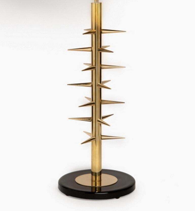 Mazda Style Pair Of Italian Table Lamps Gilded Brass And Murano Glass photo buy