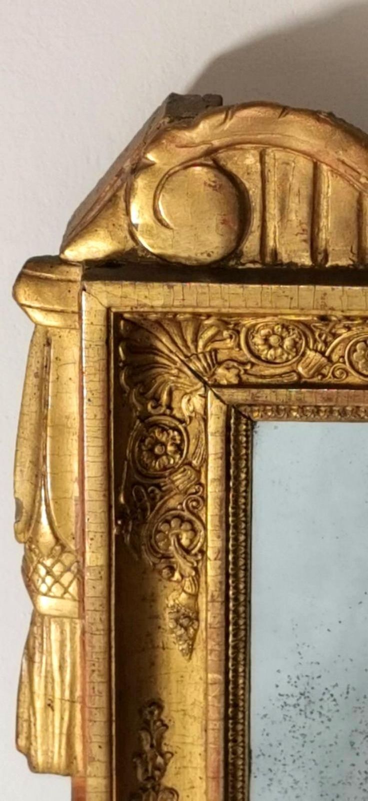 Napoleon I Empire French Gold Leaf Wood Mirror photo vintage