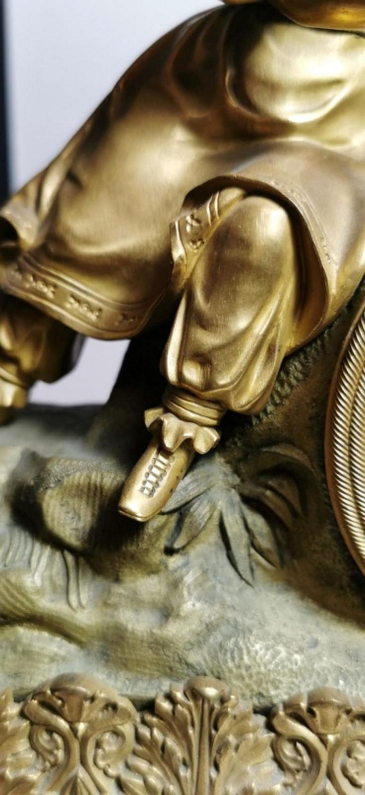 Louis XVI Style French Mantel Clock In Gilded Bronze photo vinterior
