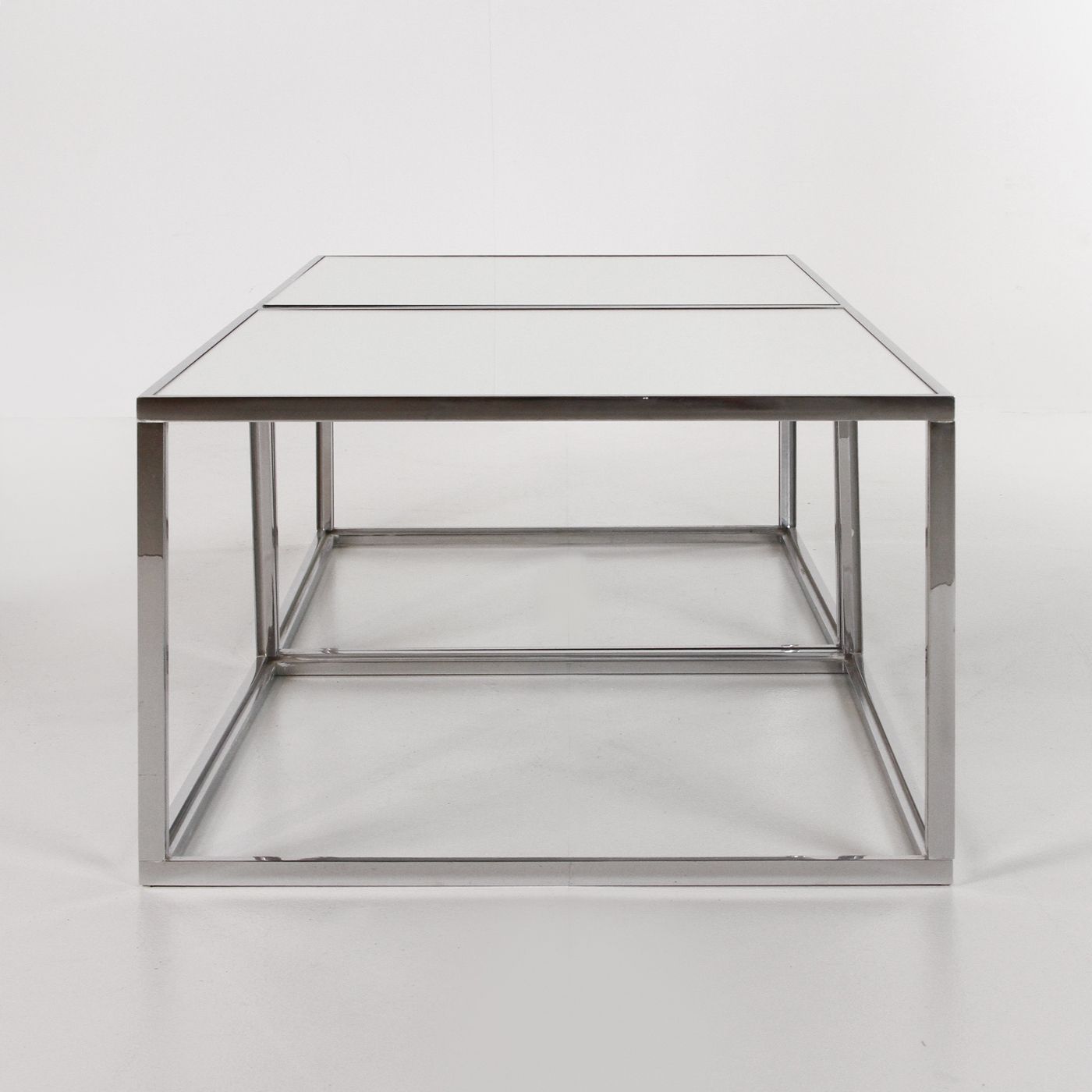 N.2 Coffee Tables In Glass And Chromed Metal, 70s photo 596.0