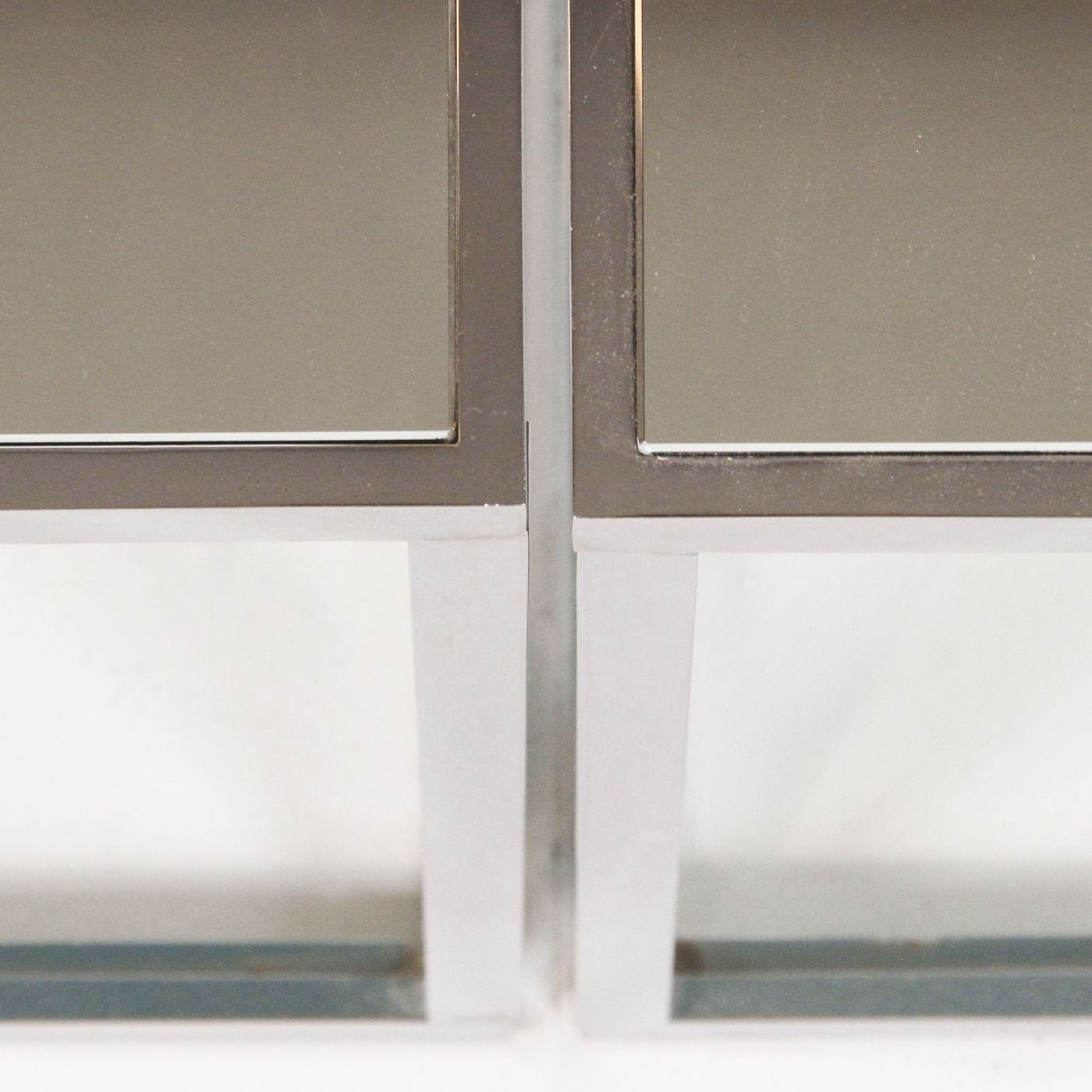 N.2 Coffee Tables In Glass And Chromed Metal, 70s photo buy