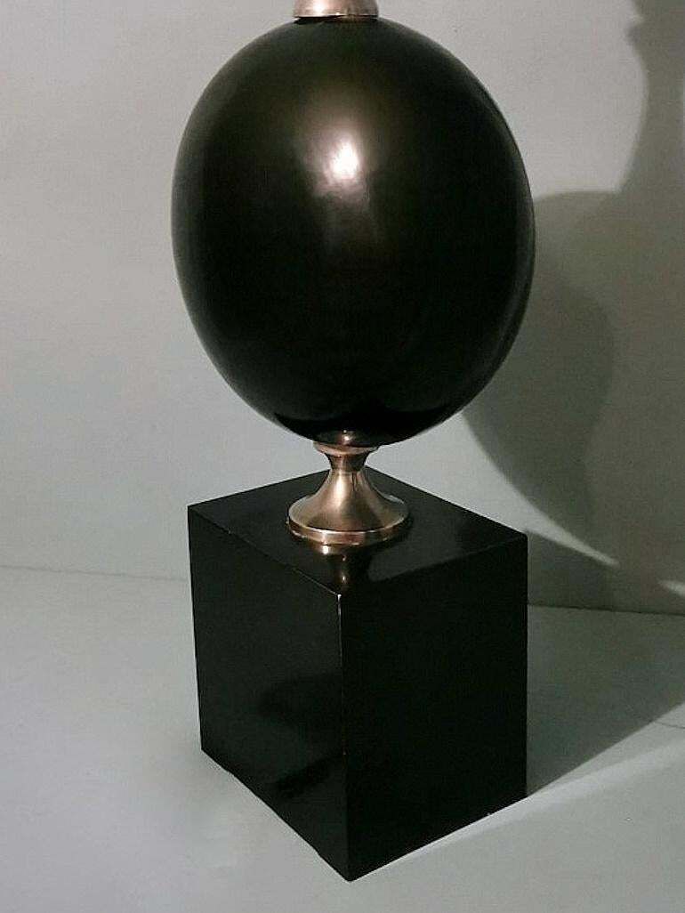 photo for sale Maison Barbier French Space Age Style Metal Table Lamp (Without Lampshade)