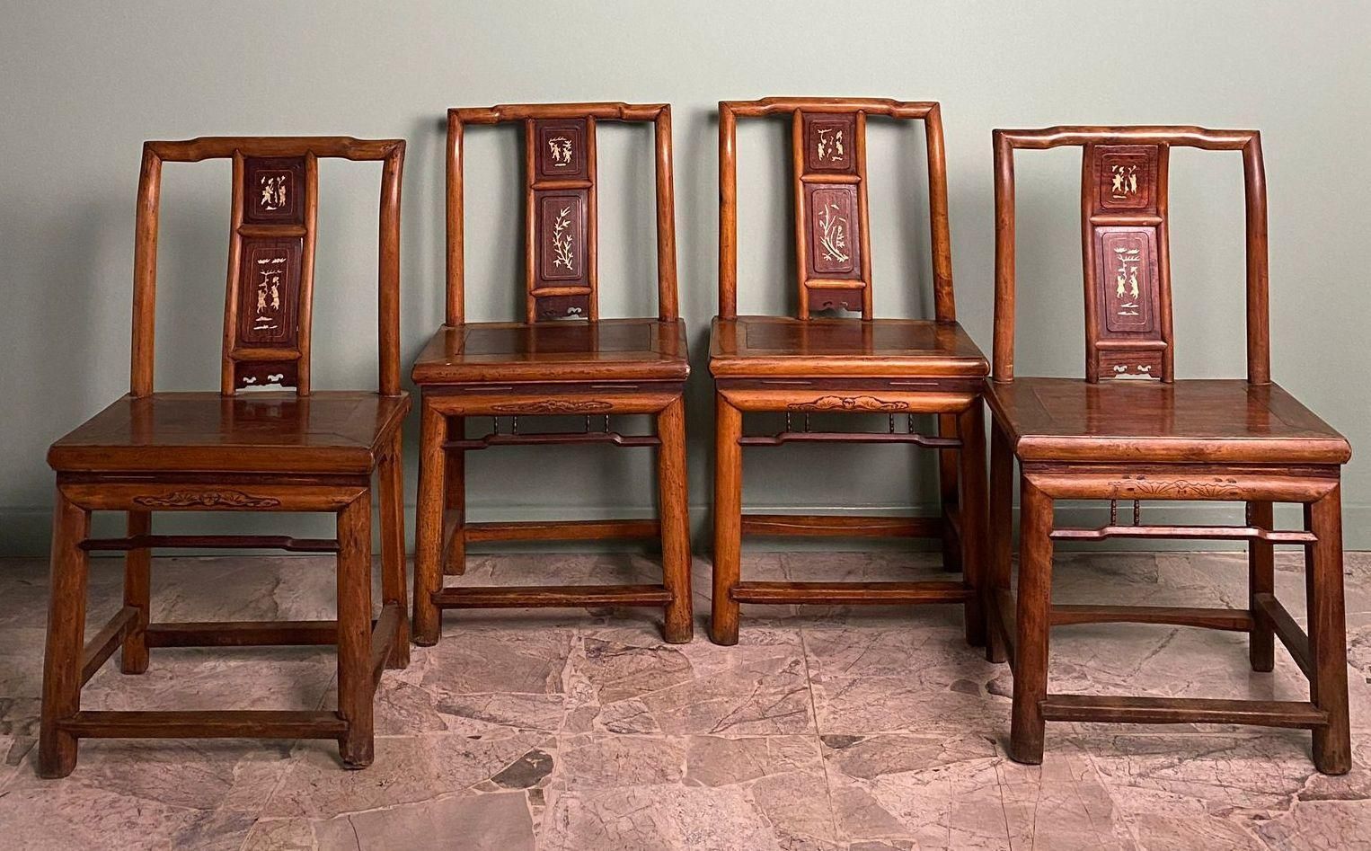 Ming Dynasty Style Four Chinese Ceremonial Chairs photo furniture