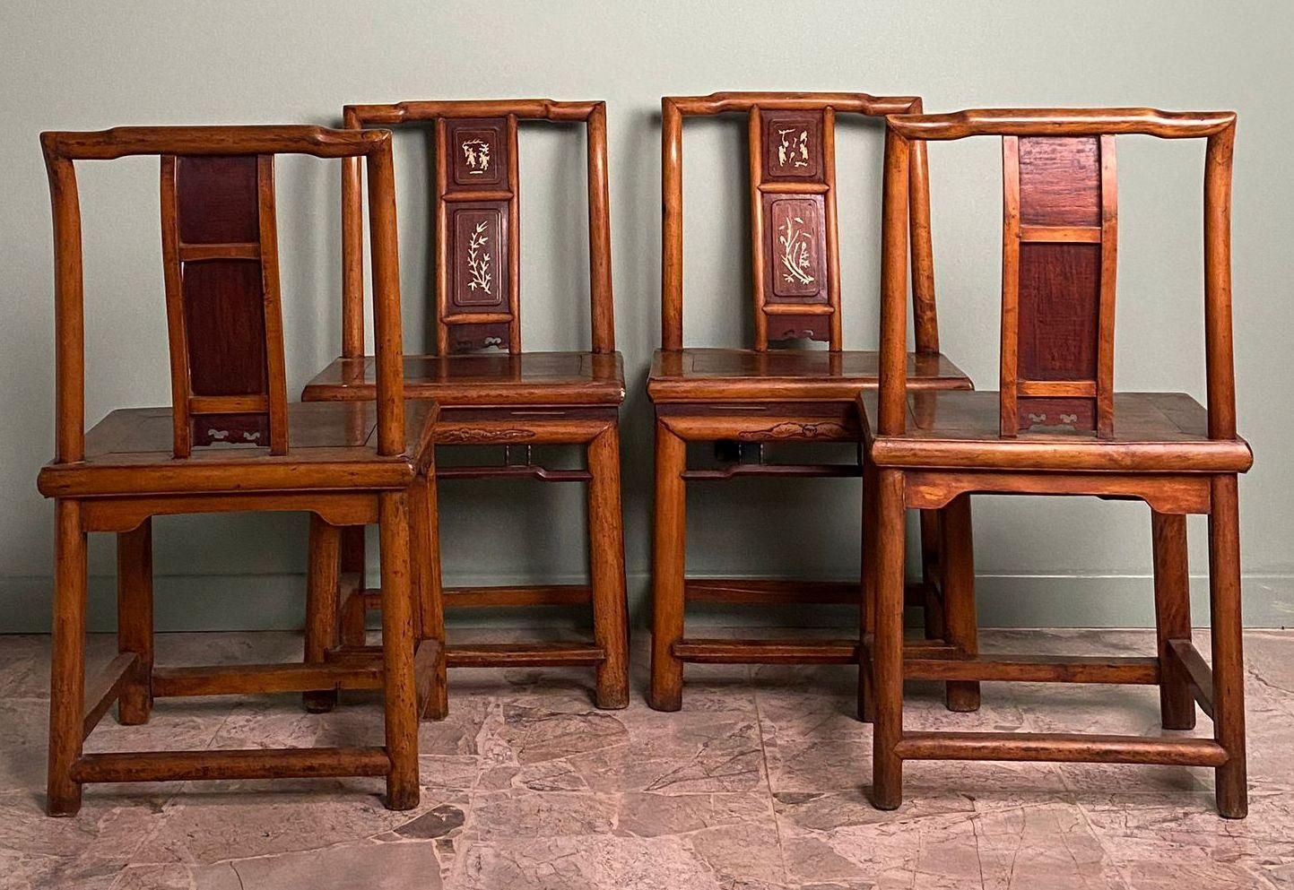 Ming Dynasty Style Four Chinese Ceremonial Chairs photo Furniture