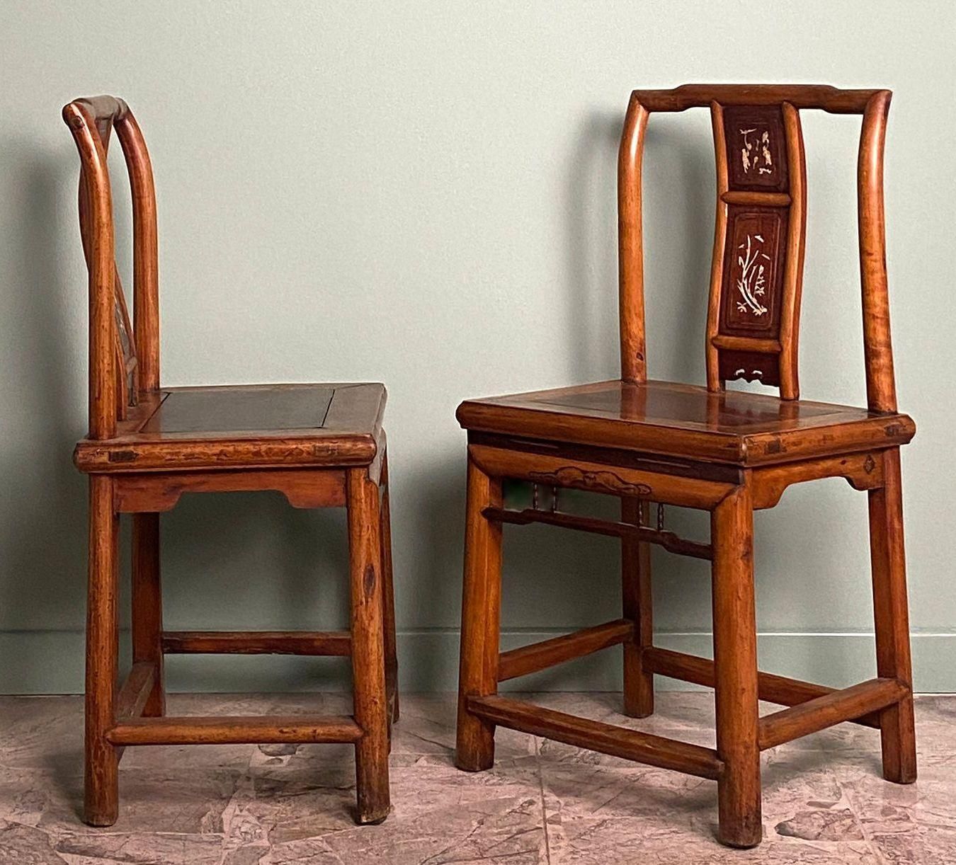 Ming Dynasty Style Four Chinese Ceremonial Chairs photo vintage