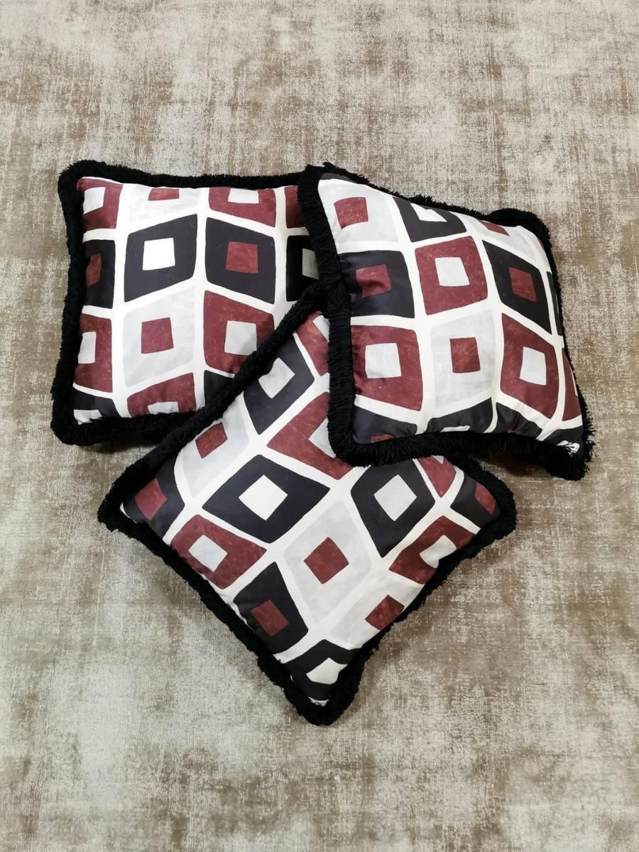 Italian Pillows Handmade In Dedar Satin Fabric And Velvet photo for sale