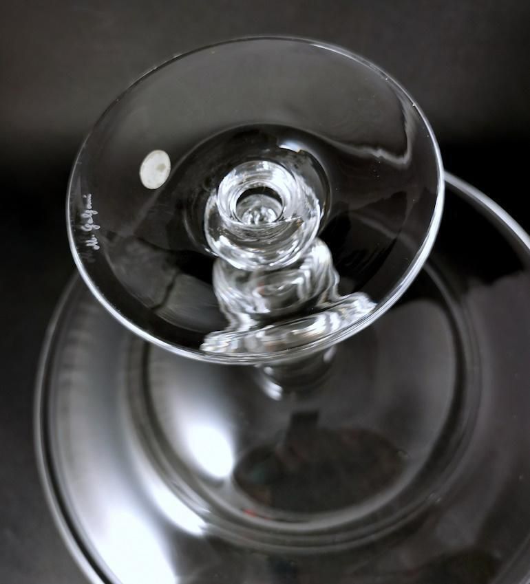 photo vintage Art Deco Italian Crystal Table Centerpiece Completely Smooth