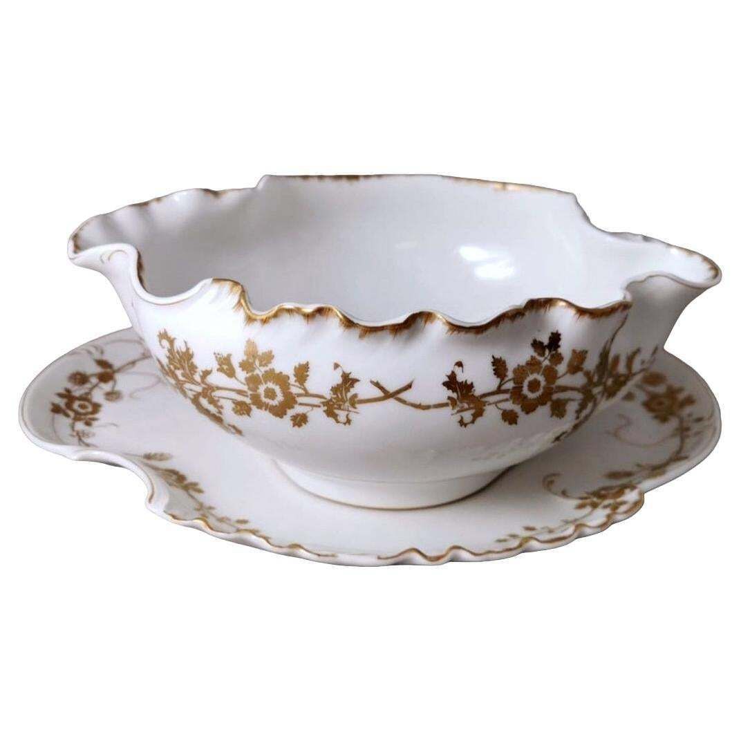 Haviland & Co. Limoges French Porcelain Salad Bowl With Tray