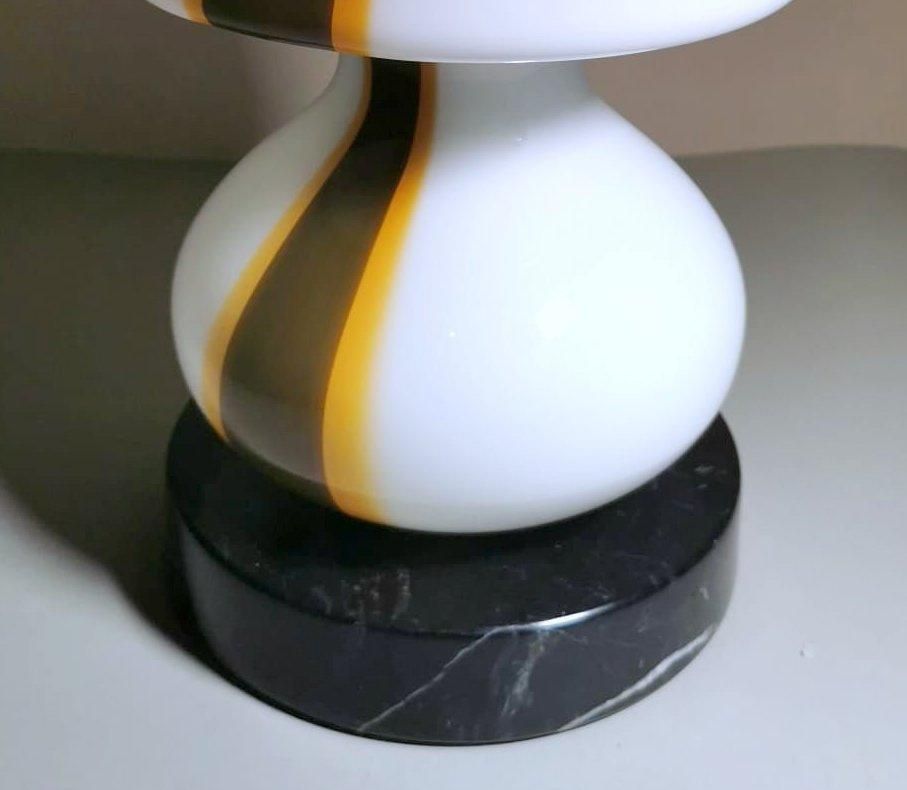 photo furniture Carlo Moretti Style Italian Space Age Lamp In Murano Glass And Marble Base