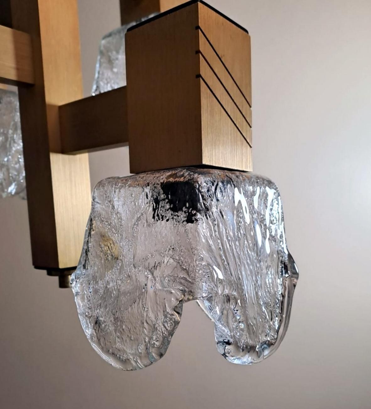 photo furniture Sciolari Gaetano Style Space Age Chandelier In Aluminum And Half Crystal