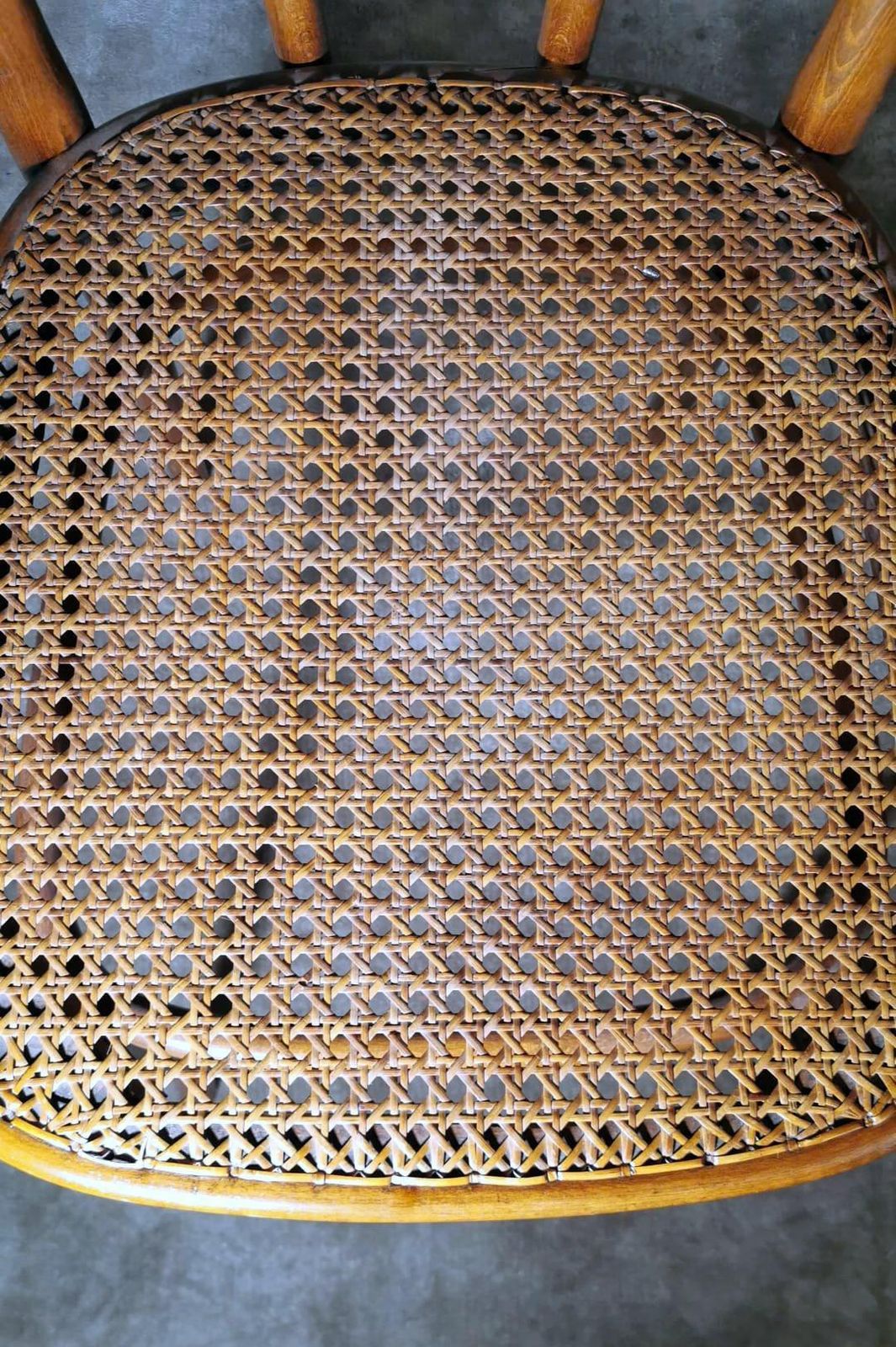 photo vintage Thonet Gebruder Vienna Gmbh No.56 Bentwood And Vienna Straw Chair