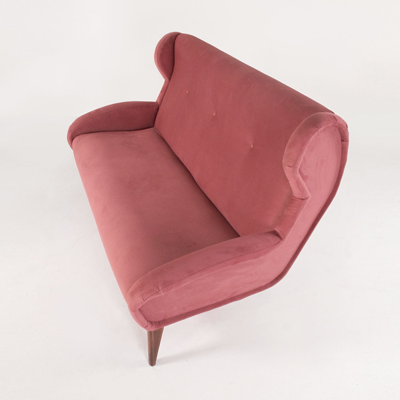 60's Three Seater Sofa In Velvet photo vintage