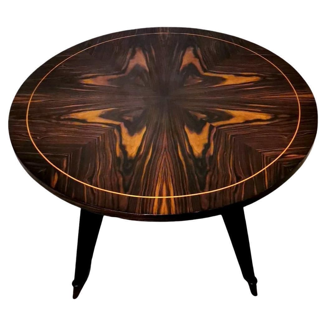 Ico Parisi Style Large Round Italian Coffee Table