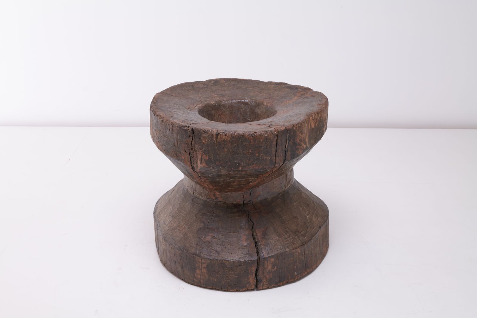 Tribal, Nagaland Large Sculptural Mortar , Early 20th Century photo for sale