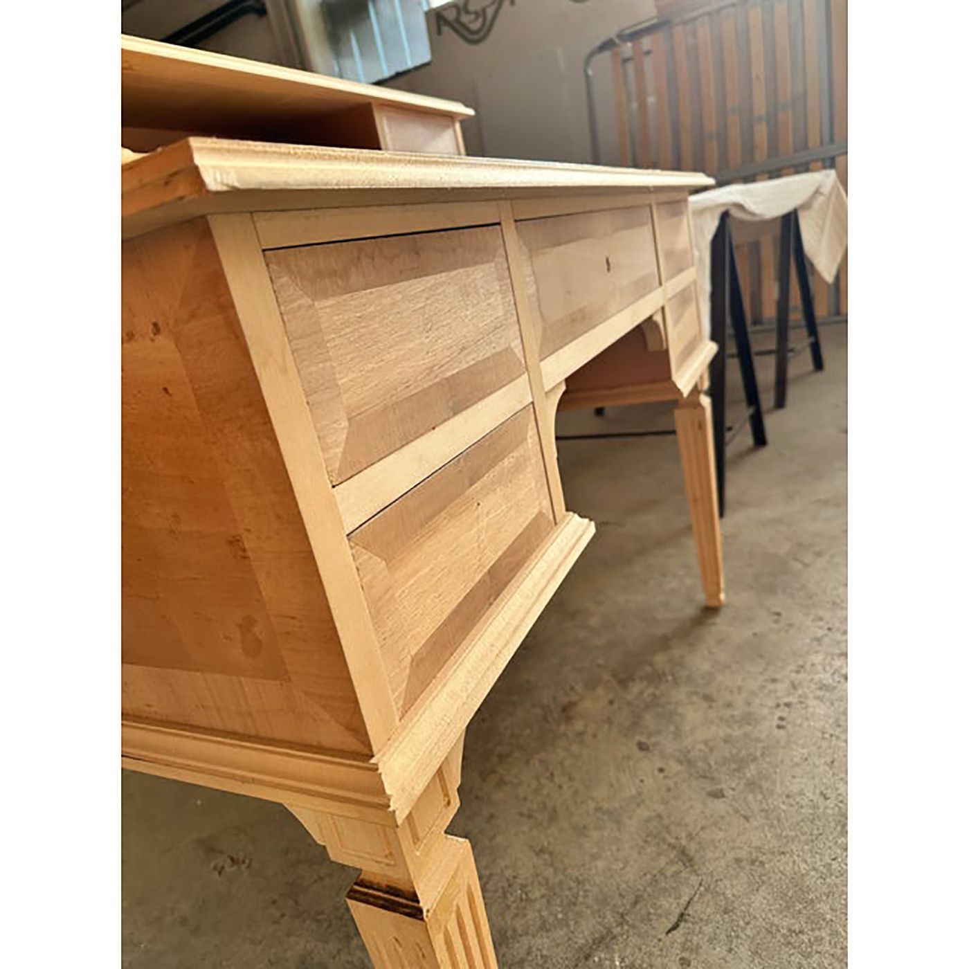Empire Style 800 Natural Wood Desk In Walnut And Maple photo furniture