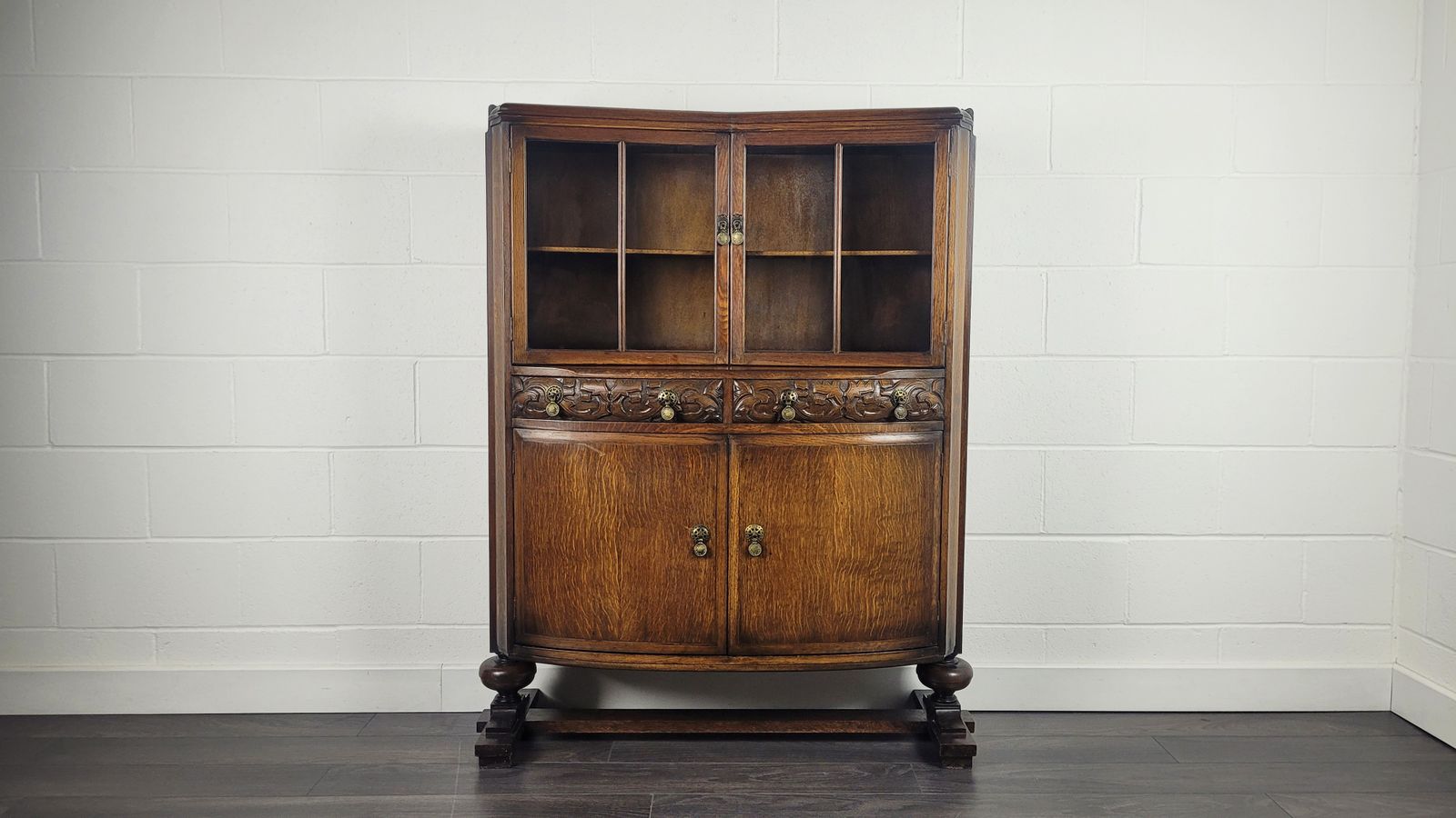 Ercol Glazed Display Cabinet Unit, 40s photo furniture