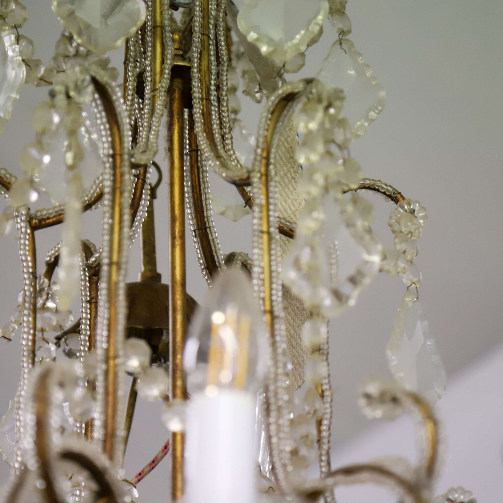 Grand Scale English 20th Century Chandelier Circa 1940s photo vintage